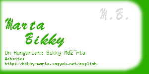 marta bikky business card